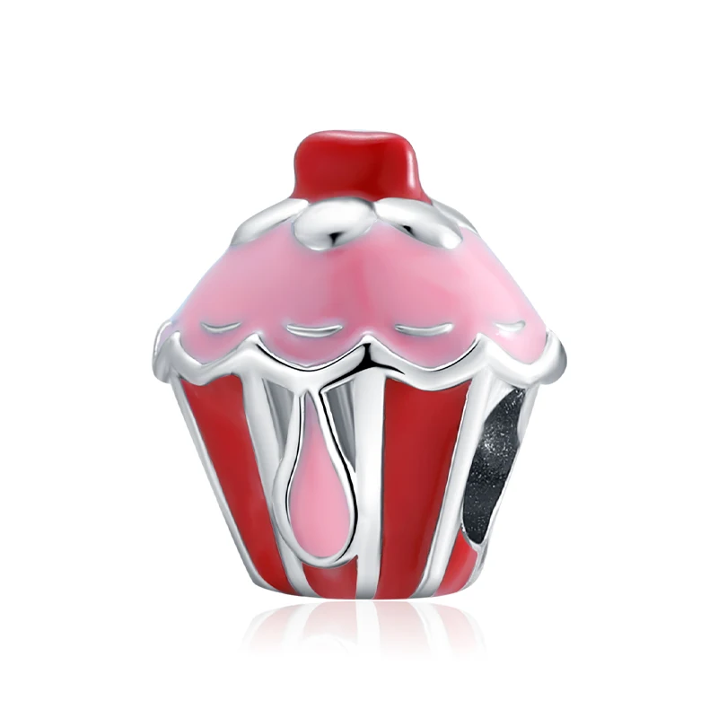 

2022 Trend Classic Authentic Silver Color Charm For Women Shiny Ice Cream Charms Original Beads Bracelet Fine DIY Jewelry Making