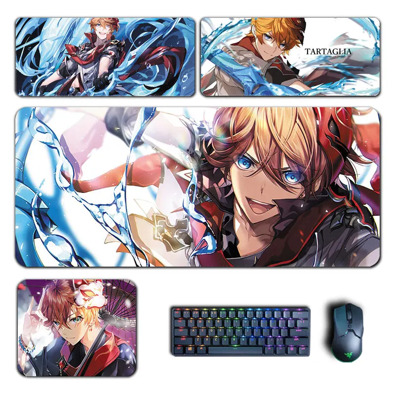 

Childe Tartaglia Mouse Pad Genshin Impact Mousepad Genshin Keyboard Padding Computer Mouse Mat PC Gaming Accessories Desk Mat