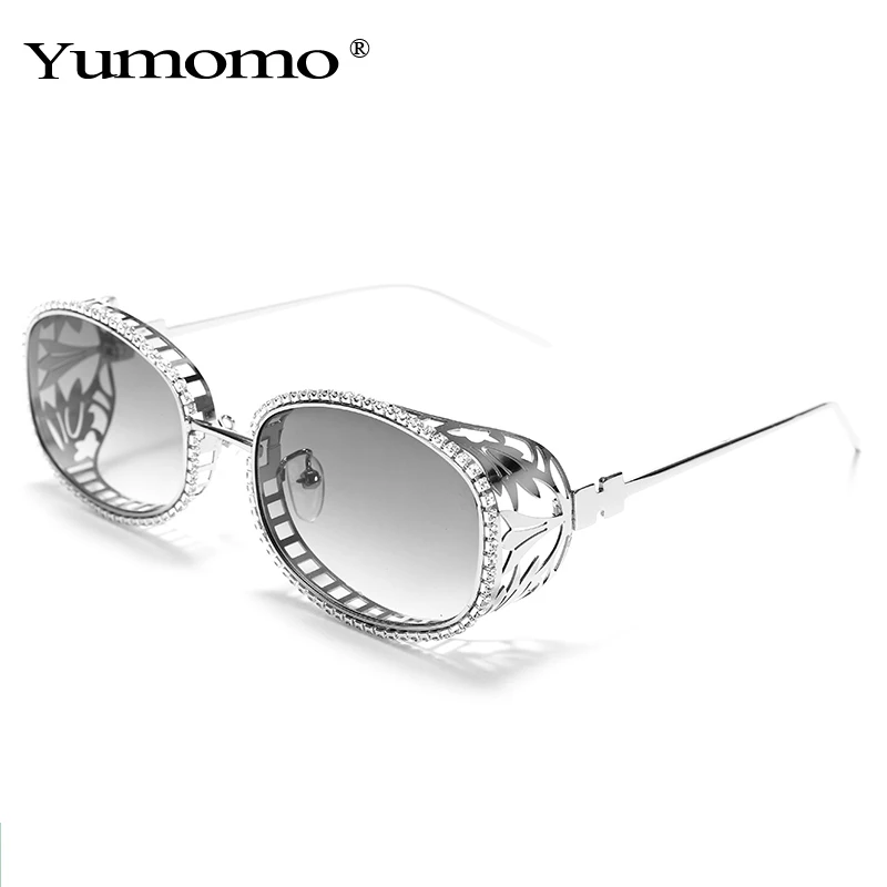 

Luxury Diamond Punk Sunglasses 2022 Fashion Brand Women Metal Hollow out Sun Glasses Rhinestones Eyewear Lady Eyeglasses UV400