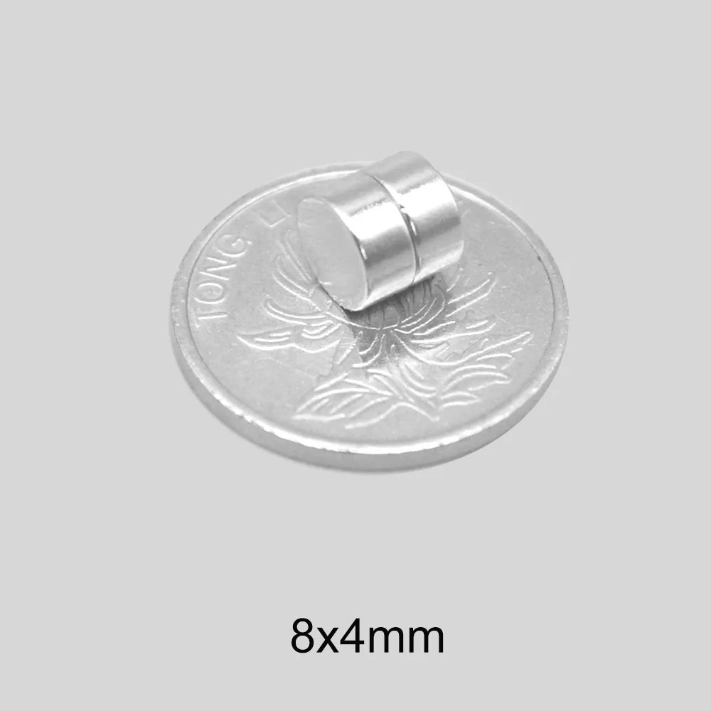 

Круглый сильный магнит 8x4 мм 8 мм x 4 мм для домашних холодильников, офисов DIY 8x4 мм 8*4 мм