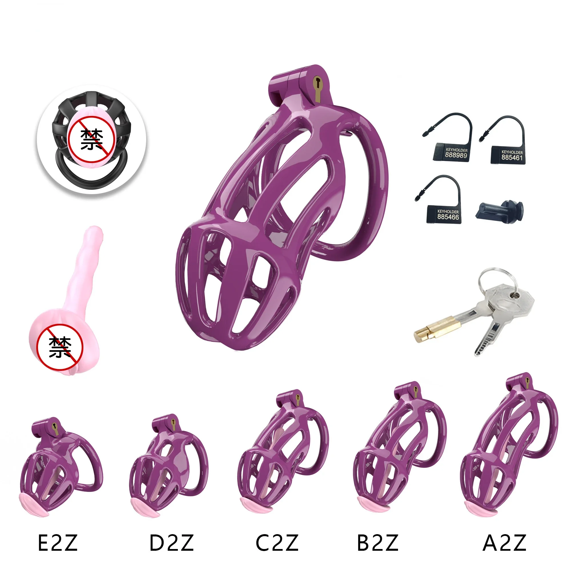 Пурпурная Кобра замок целомудрия CB мужское псевдо-целомудрия бондаж для пениса