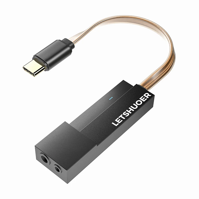 

shuoer | DT02 HiRes Headphone Amplifier Type C DAC & AMP Dongle 3.5mm/2.5mm Adapter Amp HiFi Decoding for Phones / Audio Output