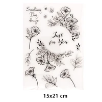 new arrivals beautiful flowers clear stamps for diy scrapbooking crafts stencil fairy rubber stamps card make photo album decor