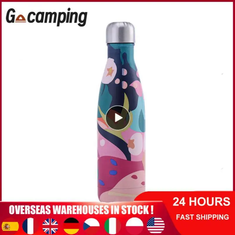 

Double-deck Thermos Cup Leak-proof Antiskid Bottle Round Camping Supplies Eggshell Cup Heat Insulation Sports Bottle Set