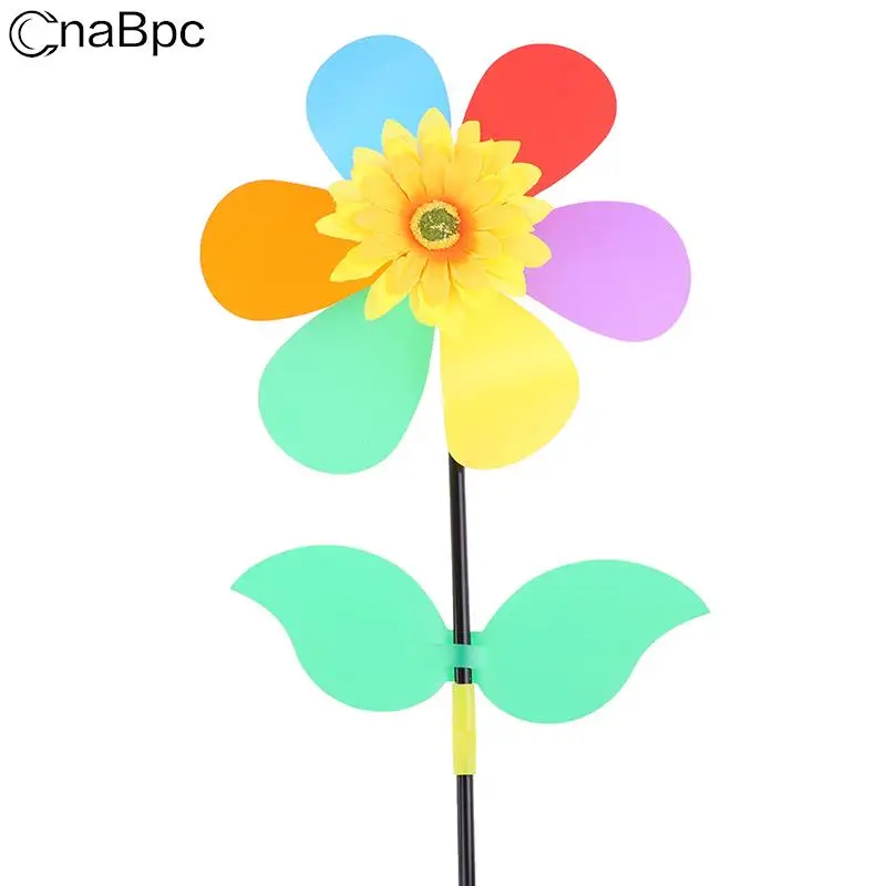 

Colorful Sunflower Windmill Wind Spinner Children Pinwheel Toy Garden Yard Home Decoration DIY Outdoor Kids Toys Gift