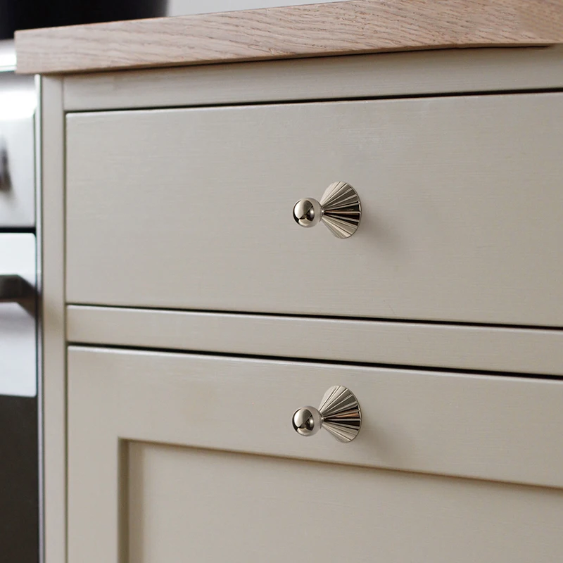 Goo-Ki твердые латунные ручки для ящиков высококачественные серебряные шкафа ручка