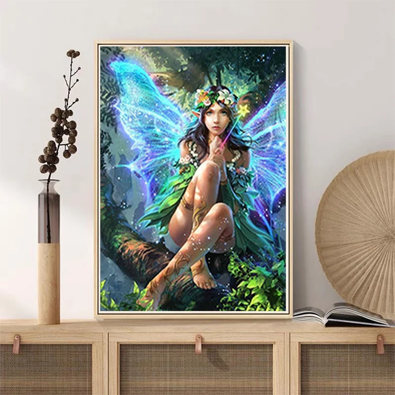 

DIY Fairy Diamond Painting Elf Cross Stitch Kit Girl Mosaic Diamond Embroidery Art Picture Needlework Home Decor Handmade Gift