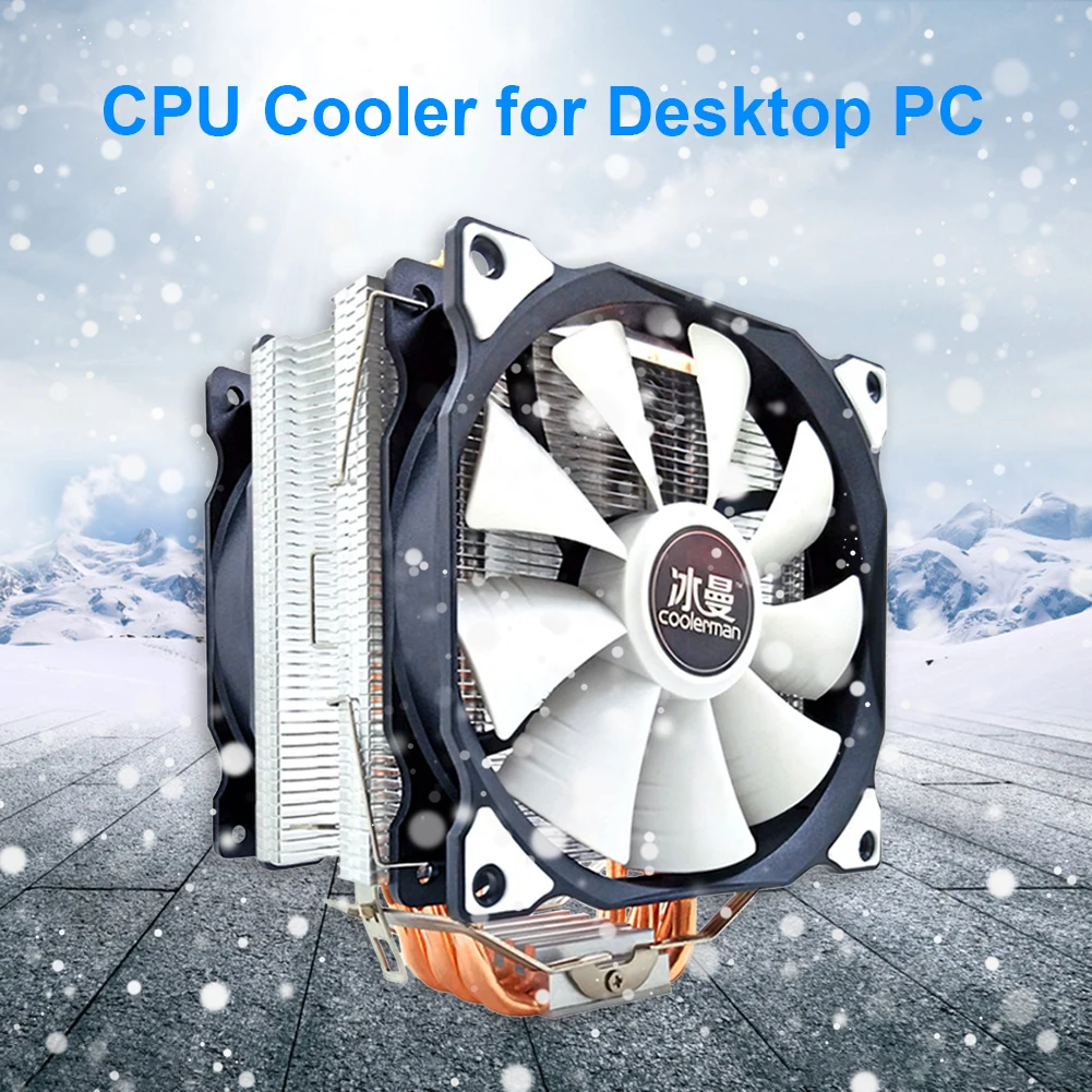 

For SNOWMAN MT6 12cm CPU Cooling Fan 6 Pure Copper Heat Pipes Desktop PC Cooler 4 Pin PWM Heatsink Radiatorfor Intel AMD