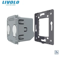 new livolo eu standard remote switchwithout crystal glass panelac 220250v wall light switch base for smart homevl c702r