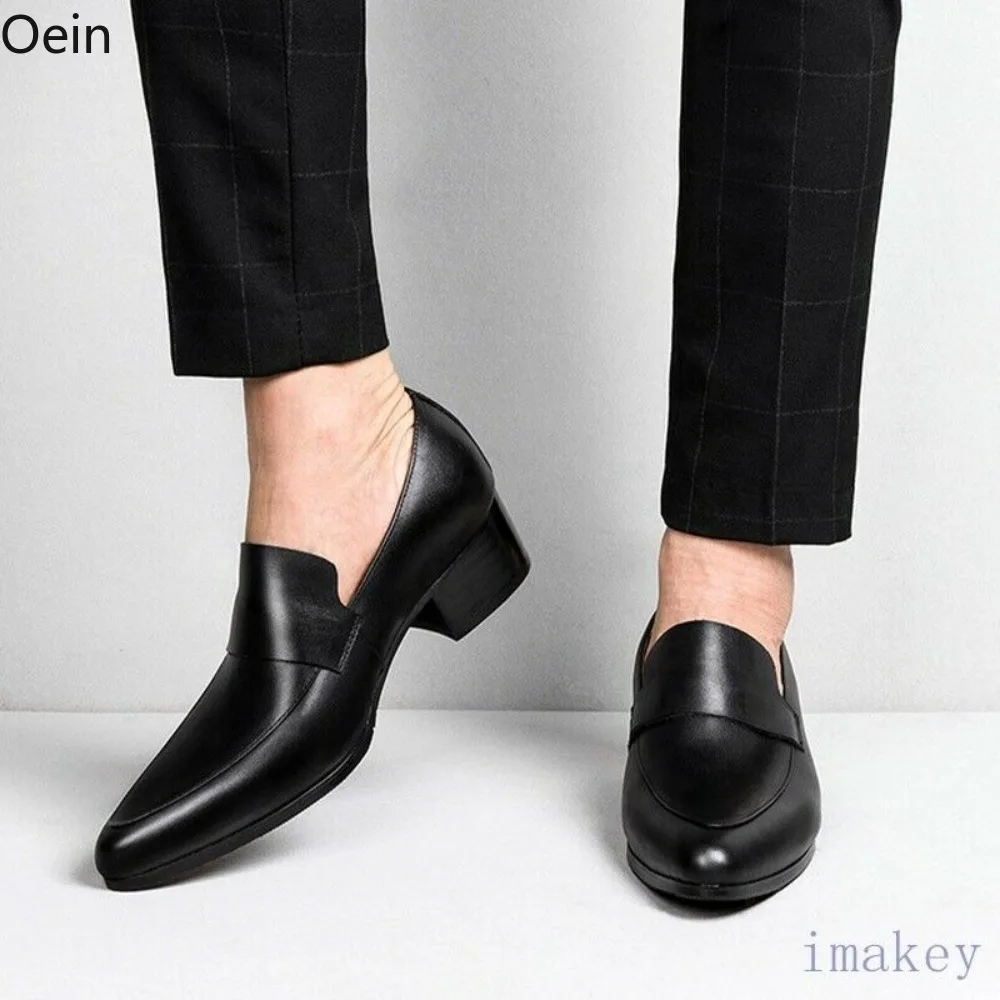 Мужские деловые туфли-оксфорды из натуральной кожи для жениха формальные