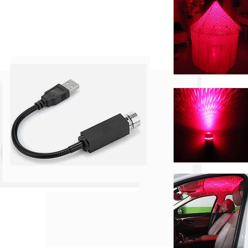 

Проектор на крышу, USB, автомобильная Звездная Ночная лампа, окружающая светодиодная вечеринка, украшение, универсальный портативный атмосф...