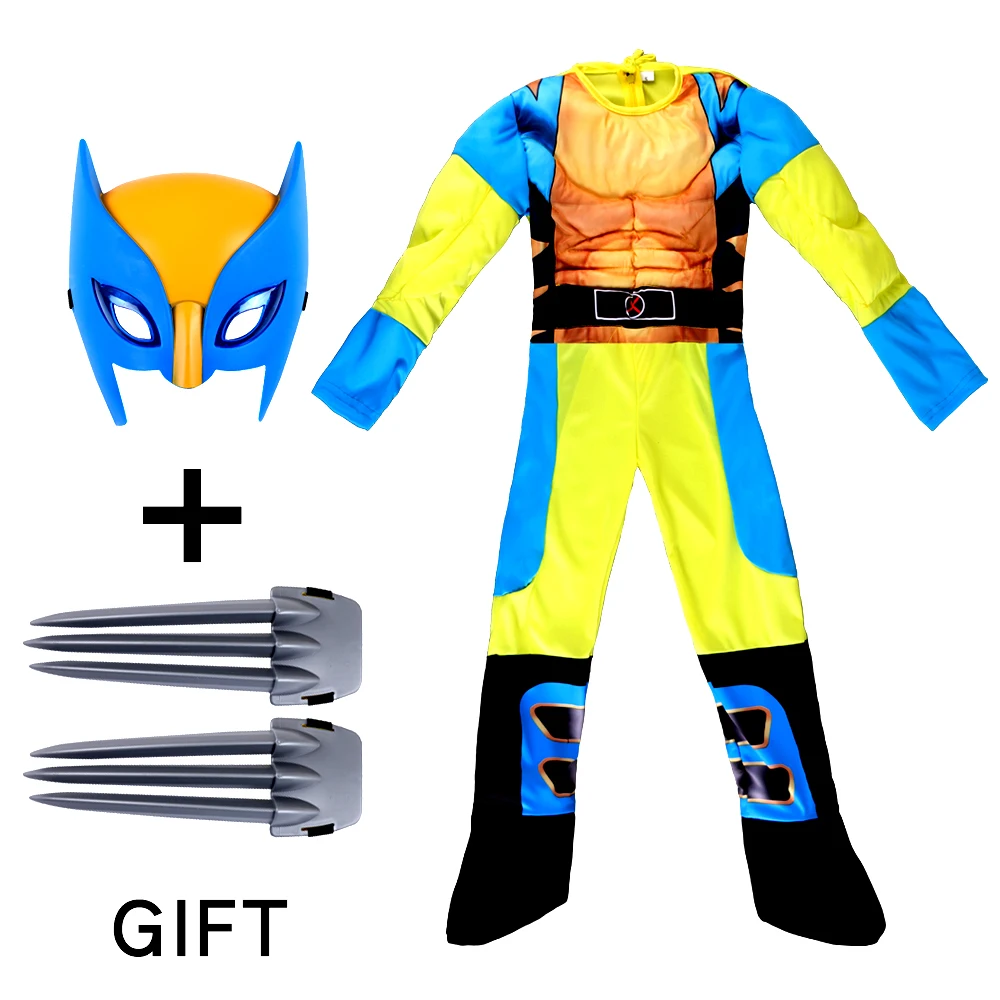 

Superhero Anime Wolverines Cosplay Costume Kids Boys Halloween/Carnival Cosplay Party Fancy Dress 3-12Y Child