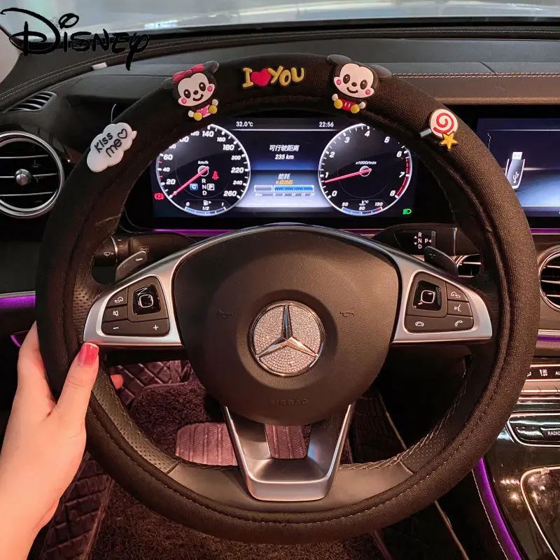 

Disney Mickey Marvel Four Seasons General Motors Steering Wheel Cute Non-slip Sweat-absorbing Breathable Handle Cover Decoration