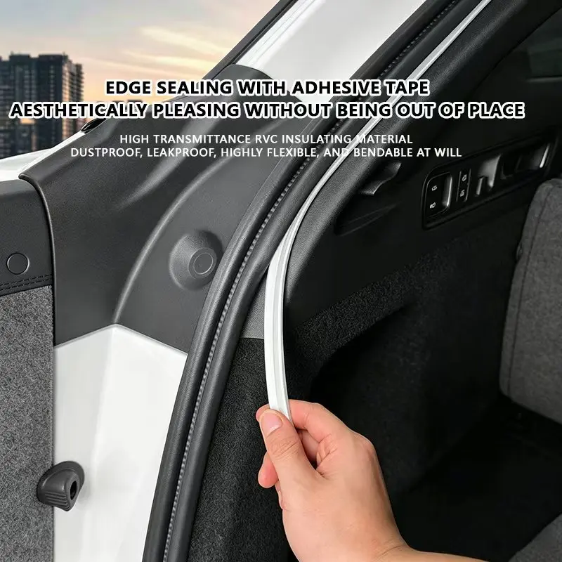 Фото Светодиодная подсветка багажника для Tesla Model S, силиконовая, желто-белая, аксессуар для модификации автомобиля №5