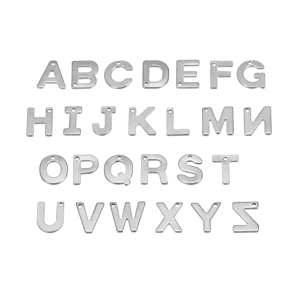 50 шт., подвеска в виде букв из нержавеющей стали
