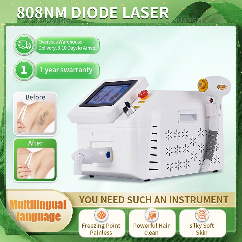 

2000W 808 Diode Laser Hair Removal Machine 2023 New Ice Platinum 755nm 808nm 1064nm Laser Ice Titanium Hair Removal Machine