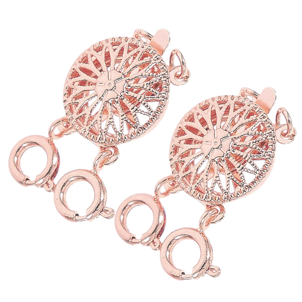 

2 Pcs Necklace Separator Jewelry Layering Clasp Detangler Sunflower Connector Accessories Layered Bracelet