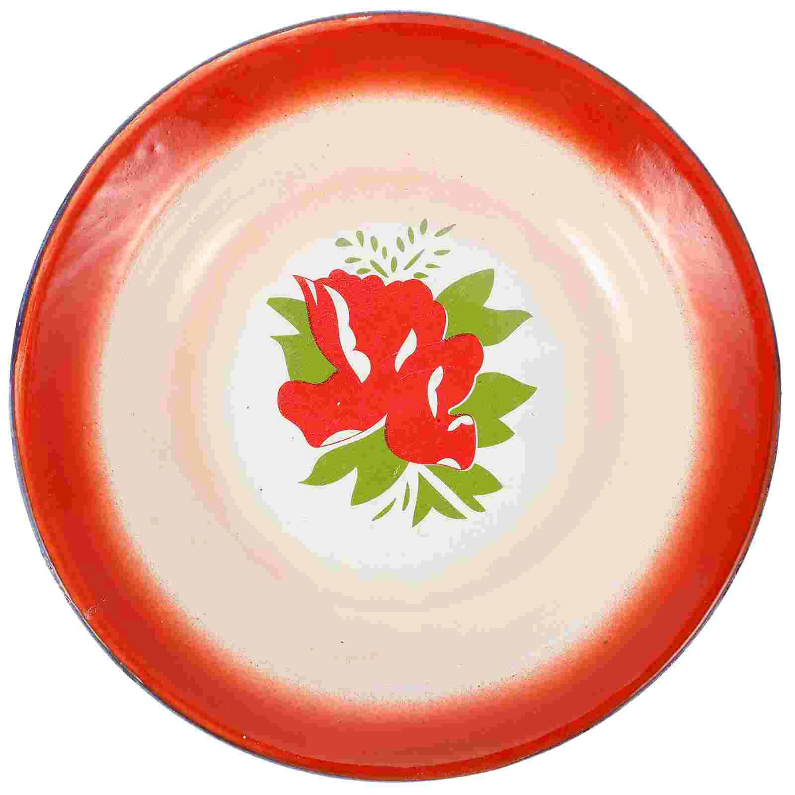 Эмалированная ваза для фруктов сервировочное блюдо круглые формы торта посуда