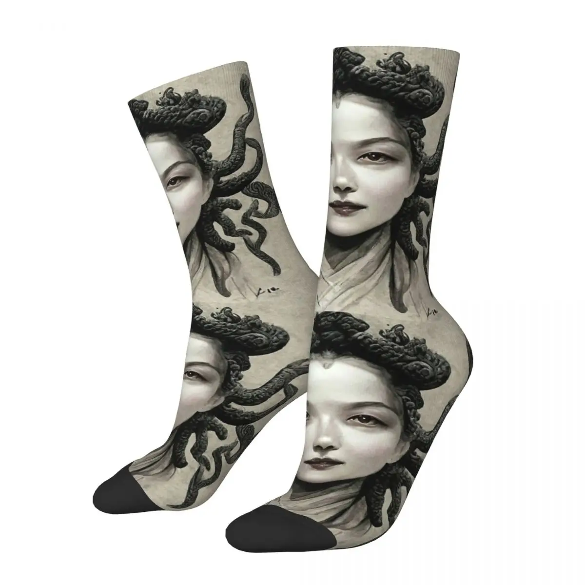 

Всесезонные короткие чулки азиатские арт-носки Medusa в стиле Харадзюку модные длинные блестящие в стиле хип-хоп для мужчин и женщин Подарки
