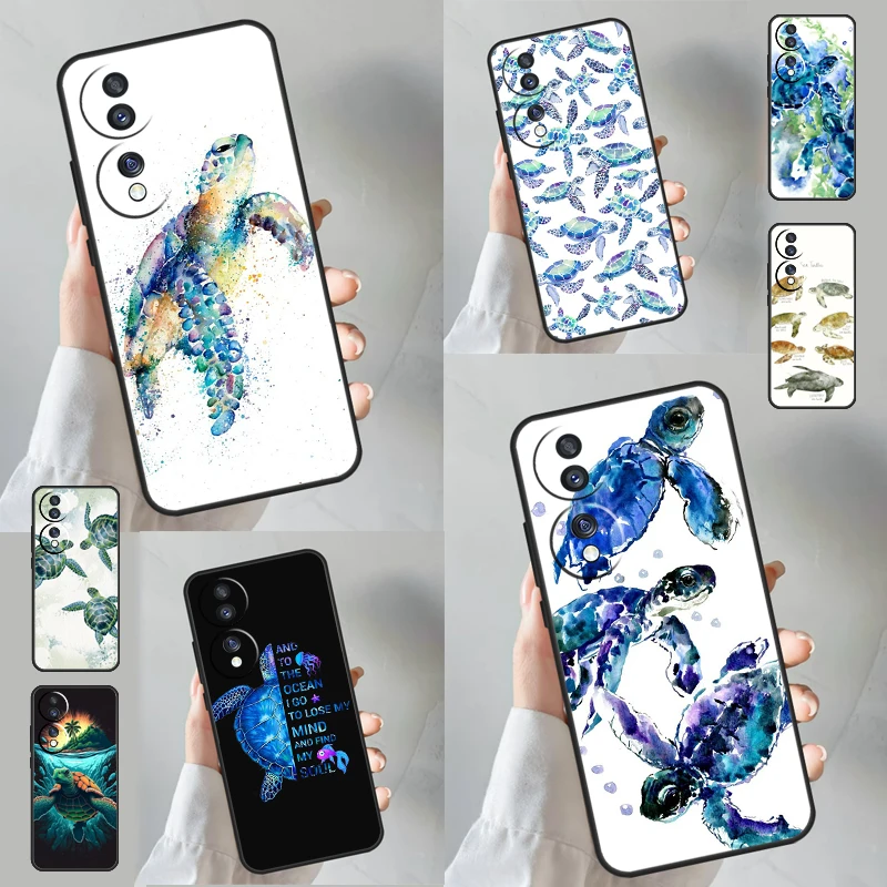 Чехол с морскими черепашками для Huawei Honor Magic 5 Pro 50 70 X8 X8a X9a P Smart Z Nova 5T P60 P20 P40 P30 Lite