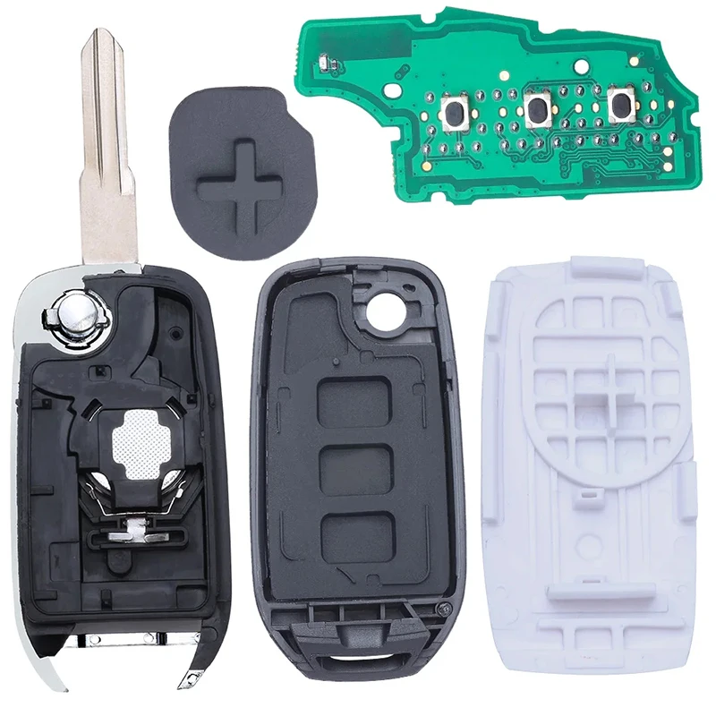 KEYECU 3 кнопки 433 МГц 4A чип для Renault Megane III Kadjar Captur символ Dacia Duster автофлип