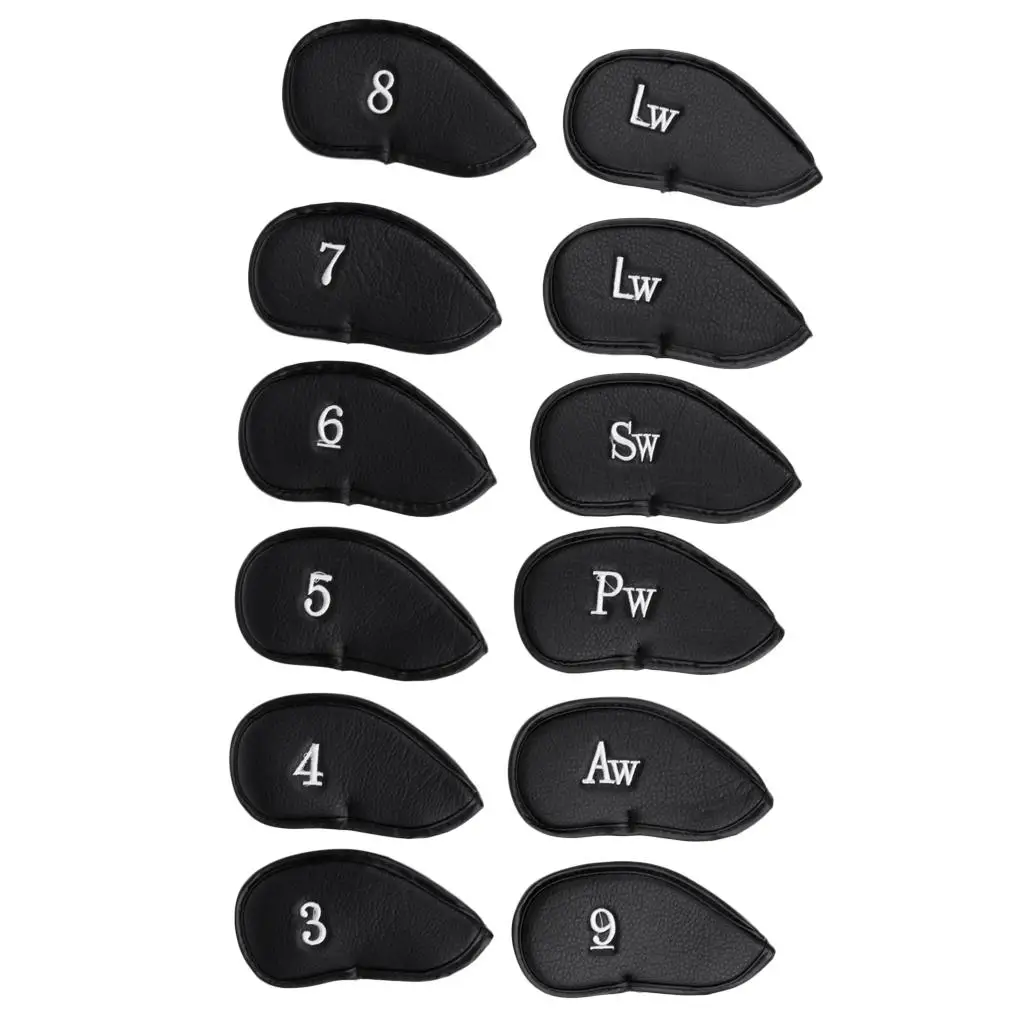 

12pcs/set PU Leather Golf Iron PU Headcover Iron Protect Set,