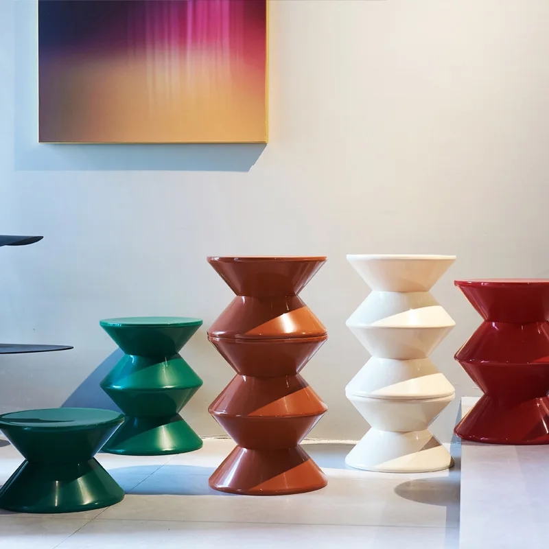 

Скандинавский пластиковый стул для детей, скамейка для обуви, табурет в форме песочных часов, журнальный столик для гостиной