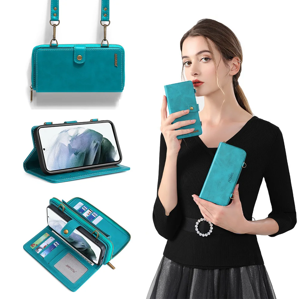 

Съемный кожаный чехол-бумажник для телефона Samsung Galaxy S8 S9 S10 S20 S21 S22 S23 Plus Ultra S20FE S21FE