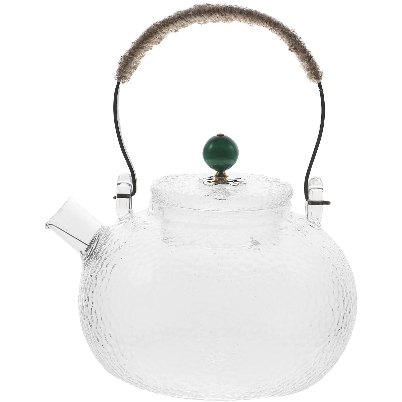 

Portable Glass Teapot Transparent Glass Tea Pot Loose Tea Glass Teapot for Home Restaurant Tearoom
