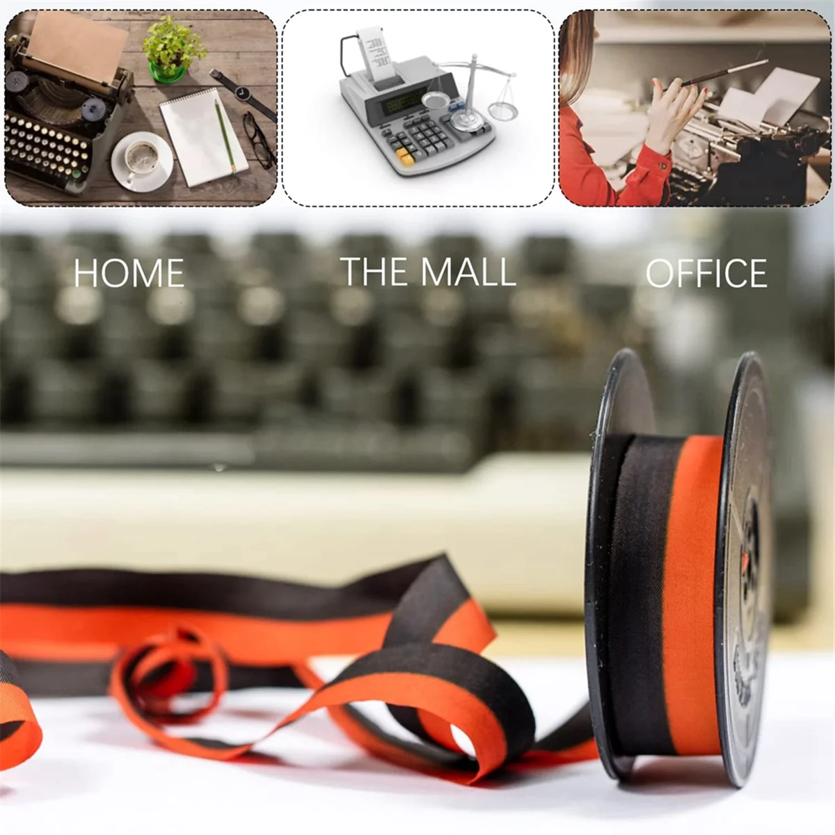 Универсальная лента для пишущей машинки сменная с двойной катушкой большинства