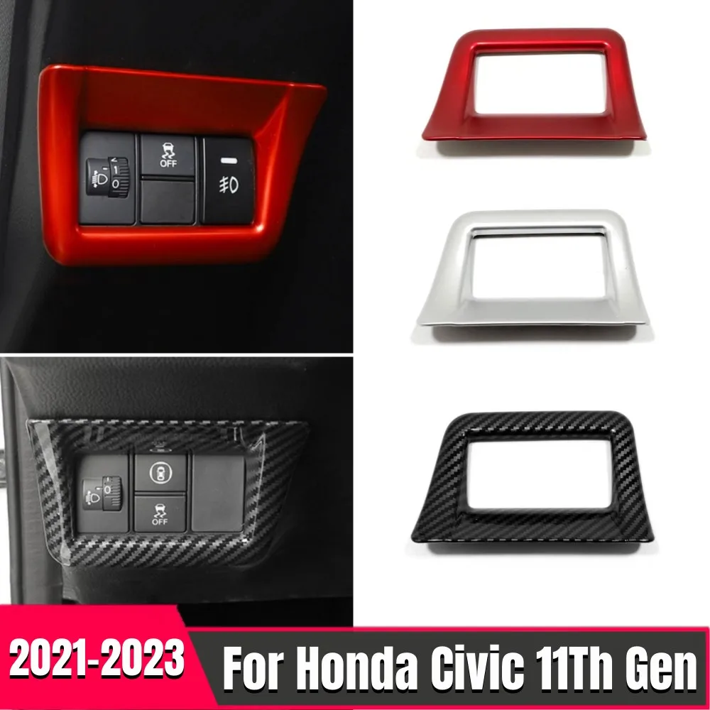 

Для Honda Civic 11-го поколения 2021 2022 2023 электрические аксессуары для стайлинга дверей кнопка переключения багажника автомобиля рамка Обшивка багажника открытая крышка