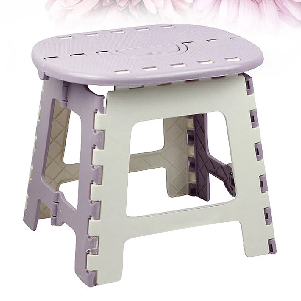 

Портативный складной стул, пластиковый складной стул, домашний стул для ног, фотостул (фиолетовый)