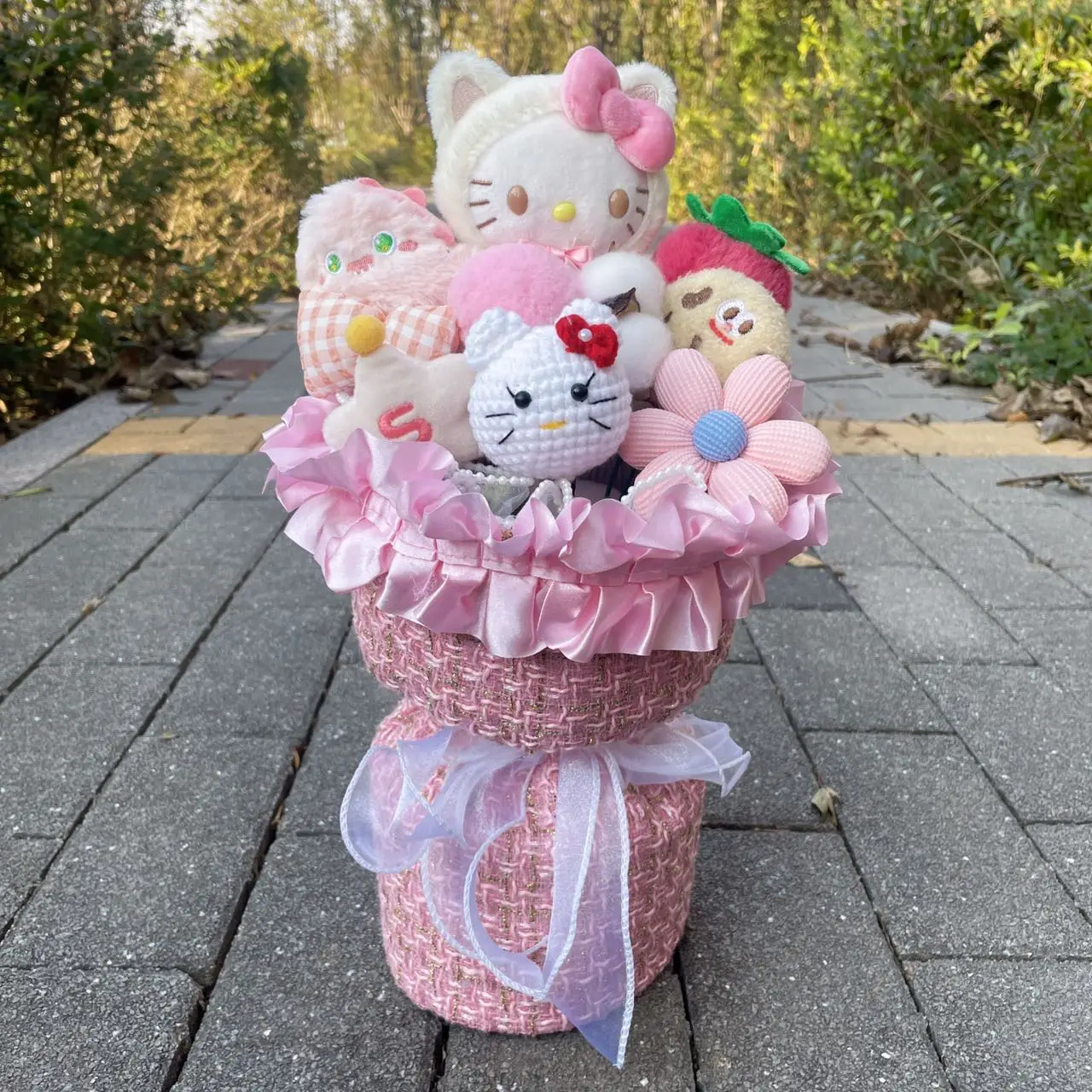 Мультфильм My Melody Hellokitty плюшевая кукла креативный букет цветов на день Святого