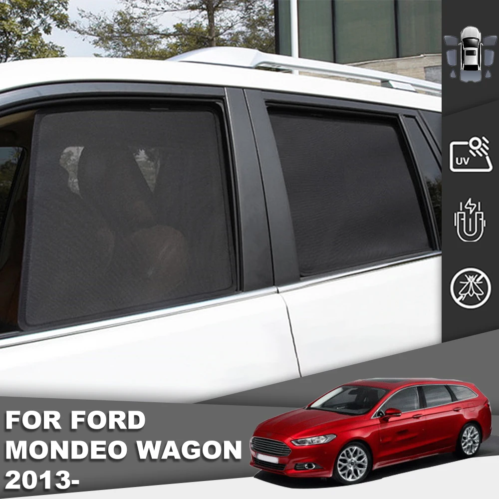 

For Ford MONDEO V Turnier 2014-2020 Car Sunshade Magnet Front Windshield Mesh Frame Curtain Baby Rear Window Sun Shade Shield