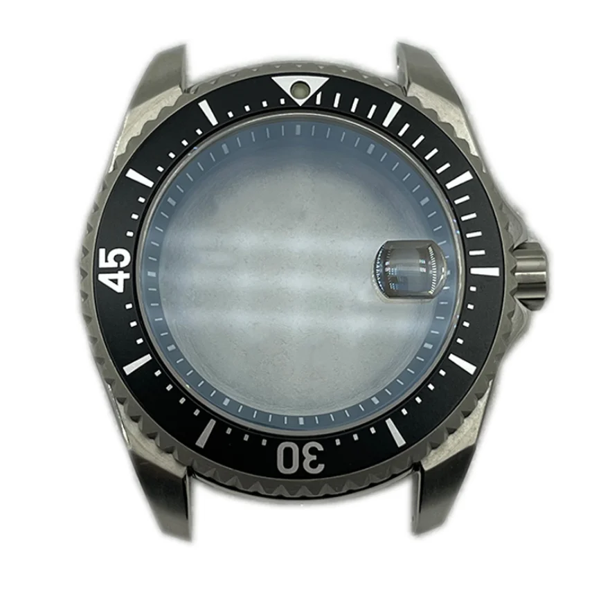 Watch Case 43.5MM Titanium 200m Water Resistant Design Screw Back Cover  Bar Head for NH35 Movement