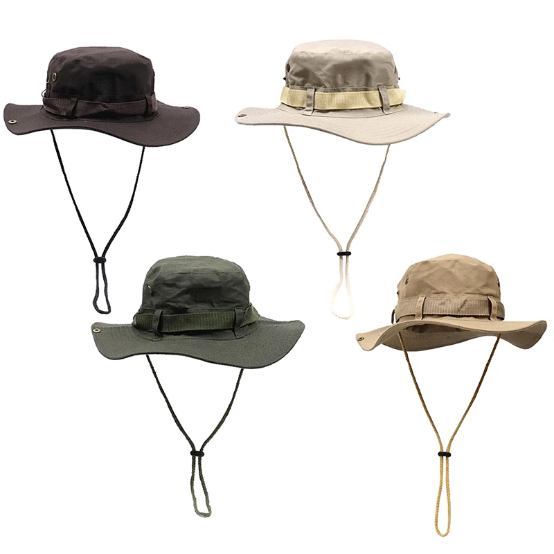 

New Outdoor Men Fishing Cap Wide Brim Anti-uv Beach Sun Hats Cowboy Hat Summer Autumn Hiking Camping Sun Visor Hat