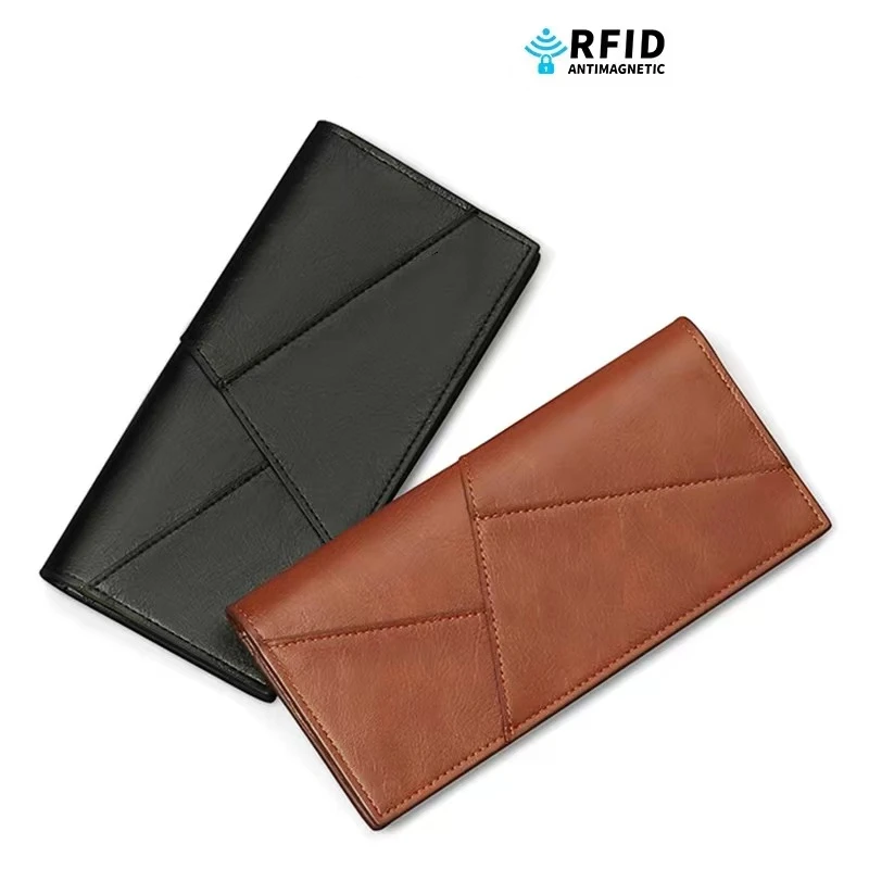 New Korean Version Fashionable Multifunctional Men's Wallet For Shopping, Travel, Ultra-Thin Anti-Theft Card Swiping Bag