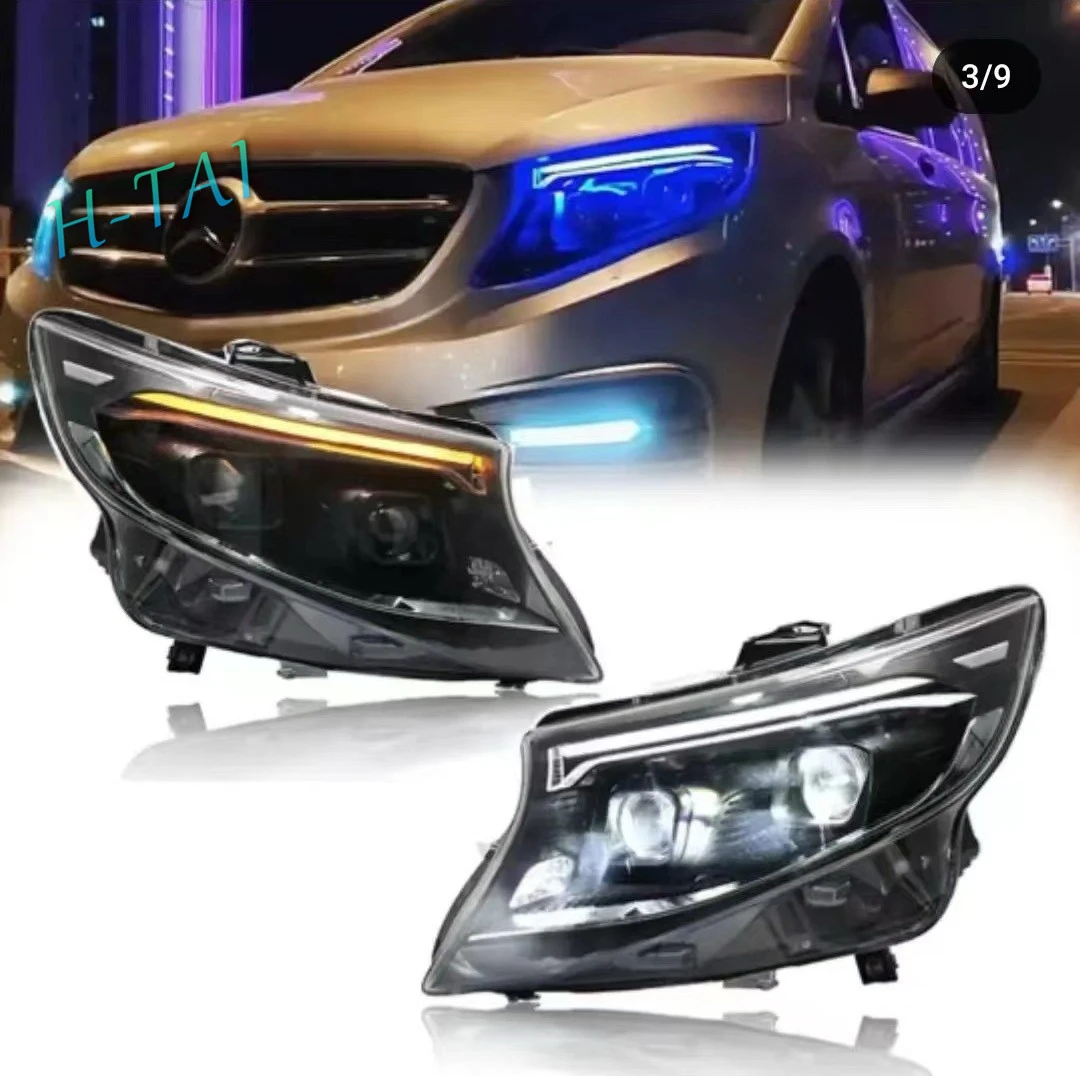 

Фара в сборе для 2016-2017 2018 2019 2020-2025 Mercedes Benz Vito W447 Startup METRIS с анимацией запуска, фара