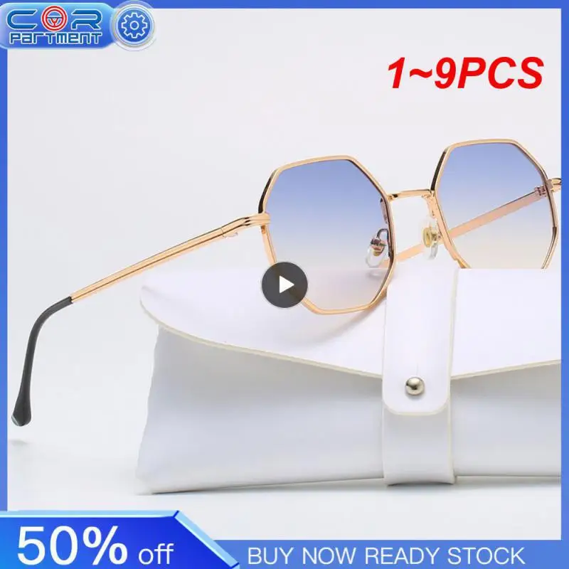 

Маленькие квадратные солнцезащитные очки UV400 для мужчин и женщин, поляризационные зеркальные линзы, в металлической оправе, для вождения, 1-9 шт.