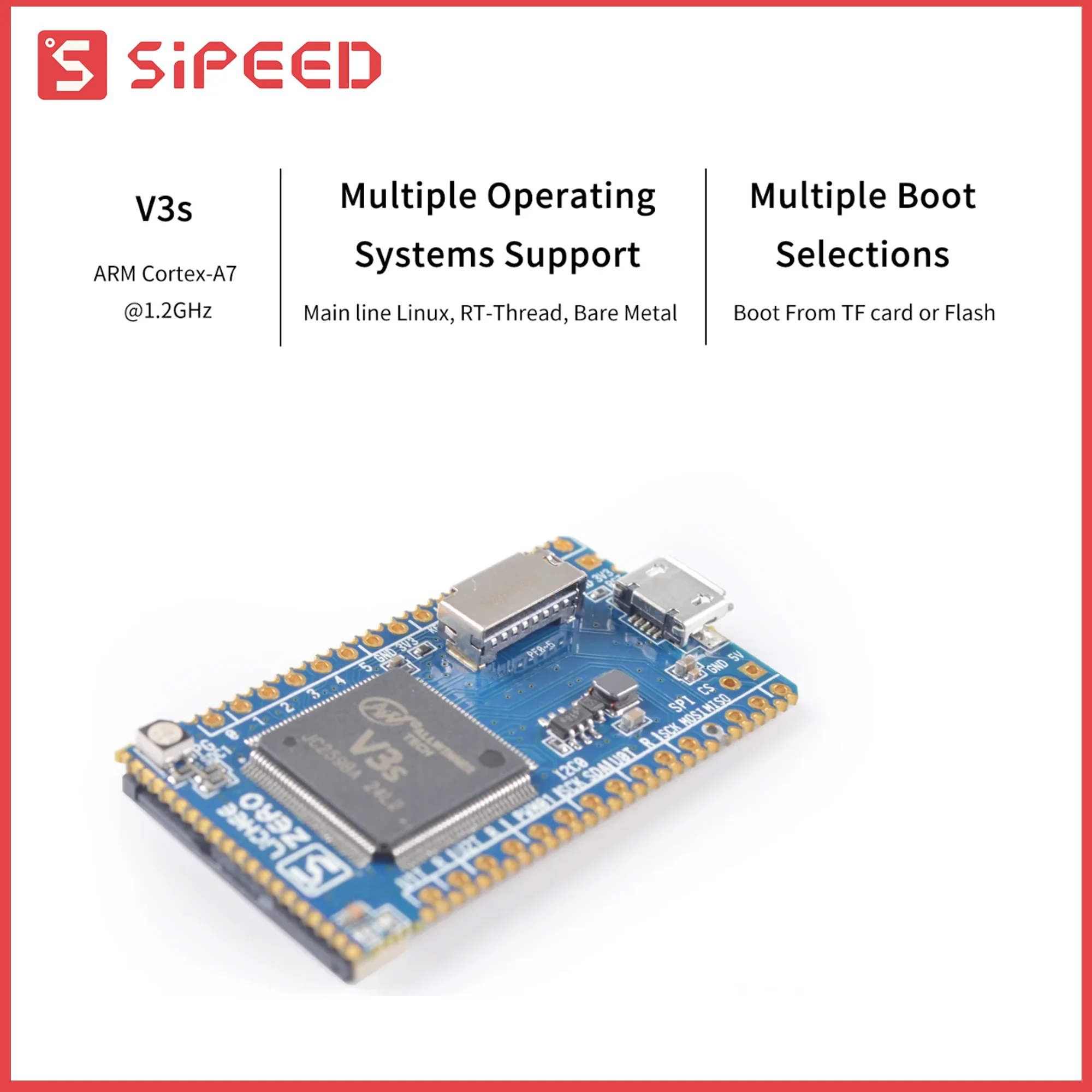 Фото Sipeed Lichee Zero V3S Макетная плата Linux Стартовая основная плата ARM Cortex-A7 Core №4