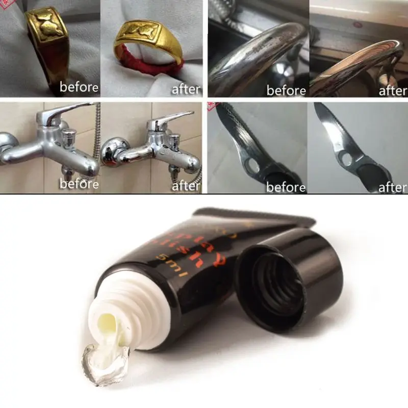 

Полировальная паста для металла, 5 мл, ремонт царапин, Удаление ржавчины, сплав, латунь, Очистка ювелирных изделий