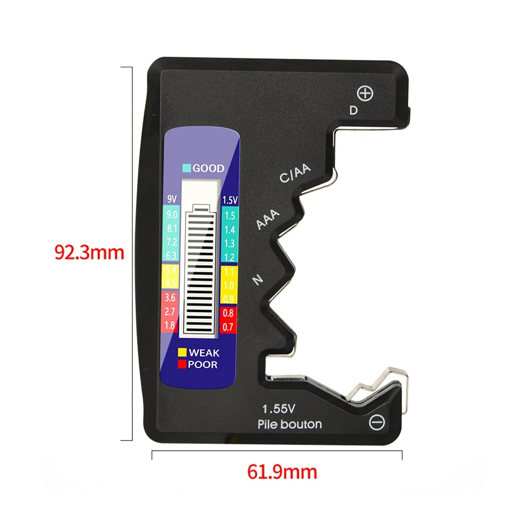 Цифровой тестер уровня батареи с ЖК-дисплеем для AA AAA 9 в 1 5 детектор емкости