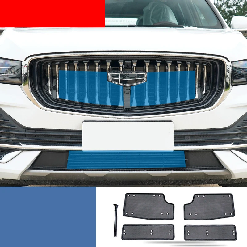 

Для Geely Monjaro KX11 Xingyue L 2022-2024 автомобильная передняя решетка, сетка с защитой от насекомых, защитный чехол для радиатора, конденсатора, аксессуары