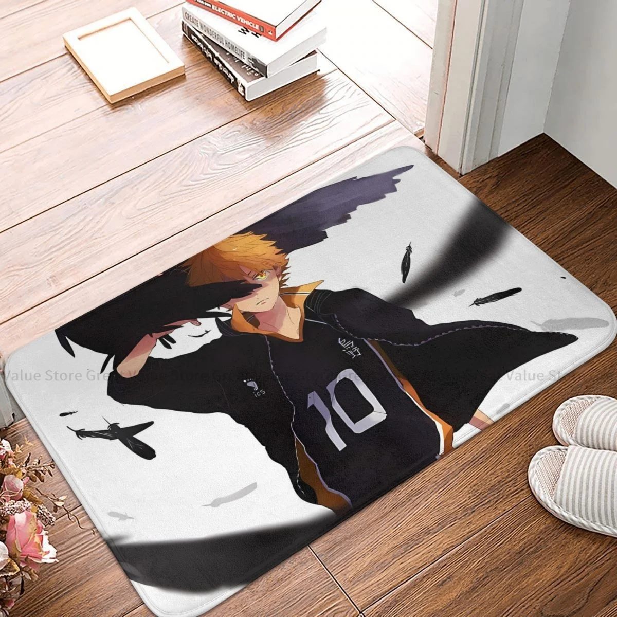 

Haikyuu Volleyball Anime Non-slip Doormat Hinata Shoyo Living Room Kitchen Mat Prayer Carpet Home Pattern Decor