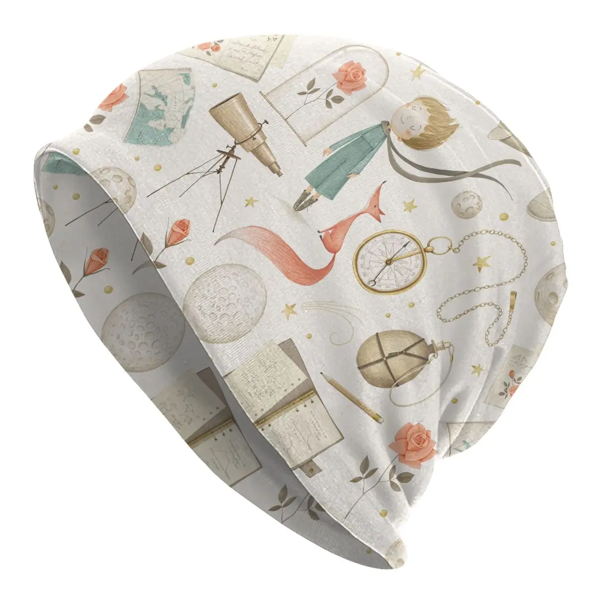 

The Little Prince Cap Fashion Adult Ski Skullies Beanies Hats Spring Warm Dual-use Bonnet Knit Hat