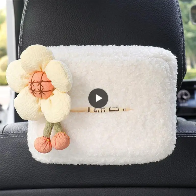 

Автомобильный органайзер для салфеток, креативный Высококачественный бархатный тонкий автомобильный ящик, портативный универсальный белый кашемировый ящик, прочный