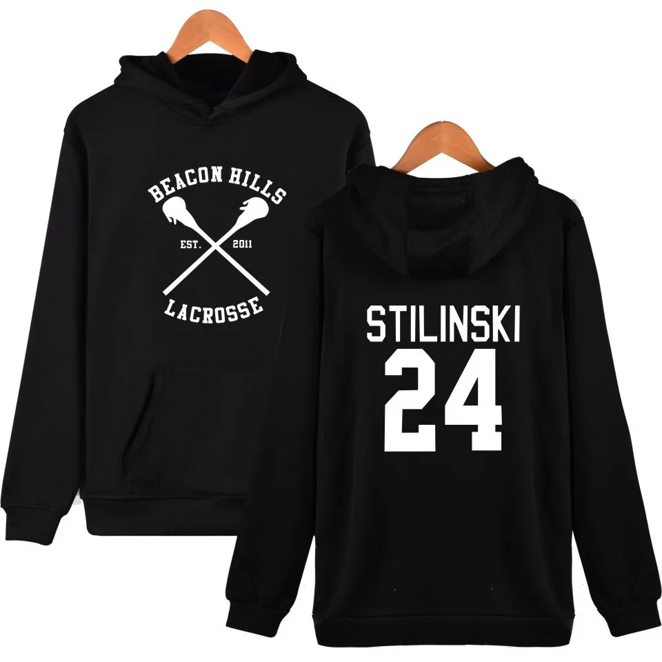 

Teen Wolf Hoodie Beacon Hills Stilinski 24 Lahey Mccall Pullover Tv Show Hooded Sweatshirt Hip Hop Hoodies Streetwear Coat Tops