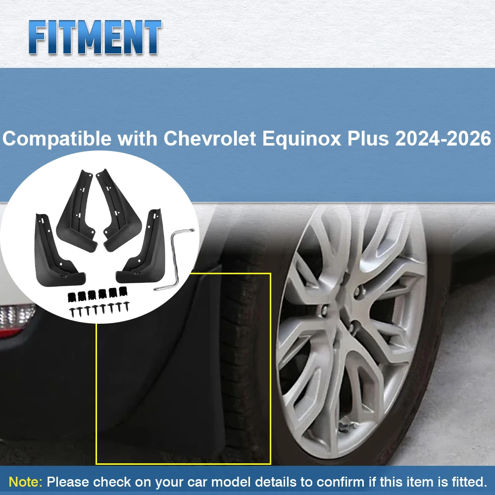 

4 шт. для Chevrolet Equinox Plus 2024 2025 2026 автомобильные передние и задние колеса, брызговики, комплект крыльев, брызговики, аксессуары