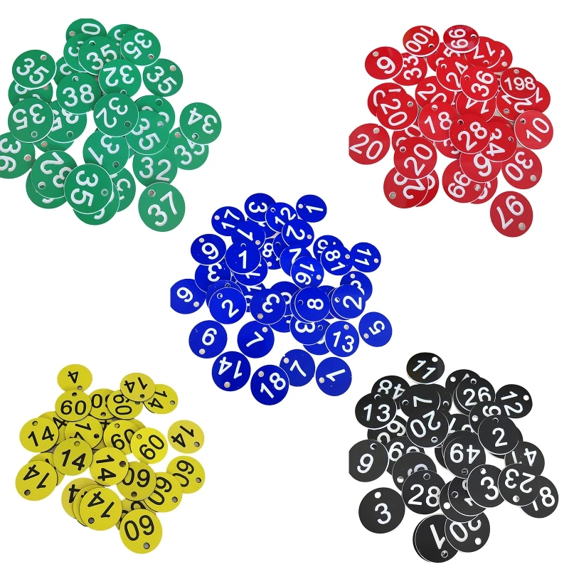 100 шт. многоразовые бирки с идентификационным номером для ключей-бирок магазинов