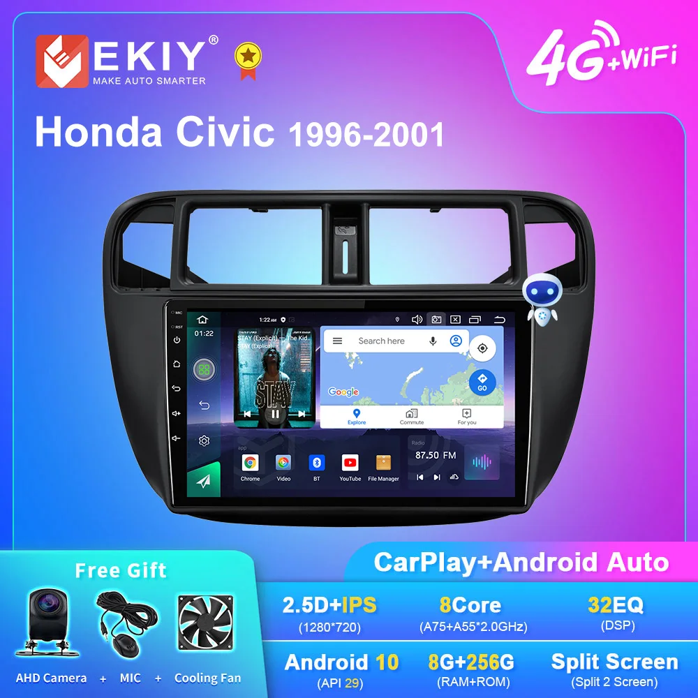 

EKIY Q7 1280*720 DSP Android 2din Autoradio For Honda Civic 1996-2001 Car Multimedia Video Player Navi GPS Stereo Tape Recorder